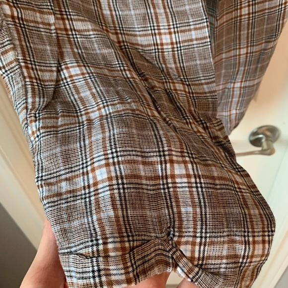 American Eagle Plaid Flowy Pants - Picture 8 of 12